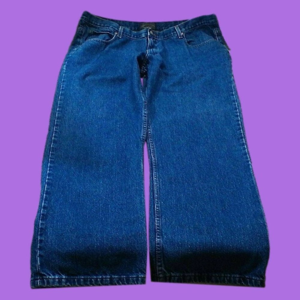 Saddlebred Men's B&T Jeans Medium Blue Flat Front Zipper Closure Size (44W x 33)